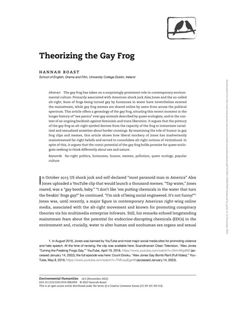(PDF) Theorizing the Gay Frog