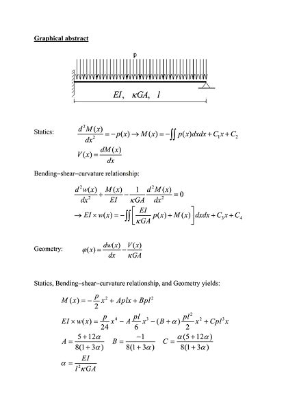 (PDF) Timoshenko Beam Theory for the Flexural Analysis of …