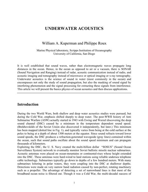(PDF) Underwater Acoustics - ResearchGate - raincitystudios.com