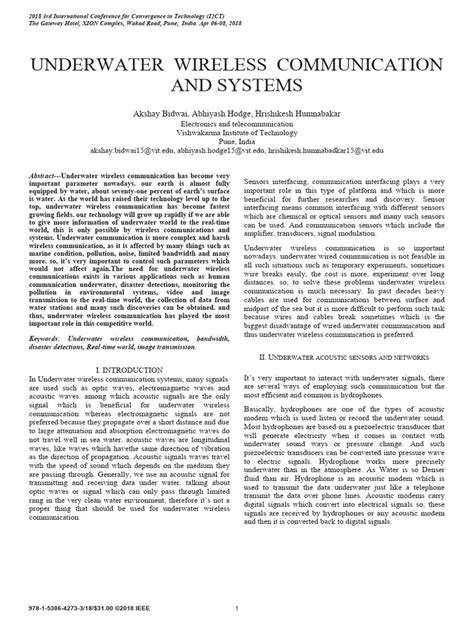 (PDF) Underwater Communication Systems - raincitystudios.com