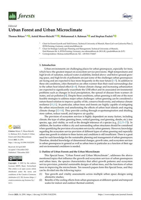 (PDF) Urban Forest and Urban Microclimate - raincitystudios.com