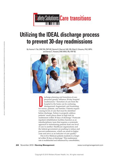 (PDF) Utilizing the IDEAL discharge process to prevent 30day readmissions