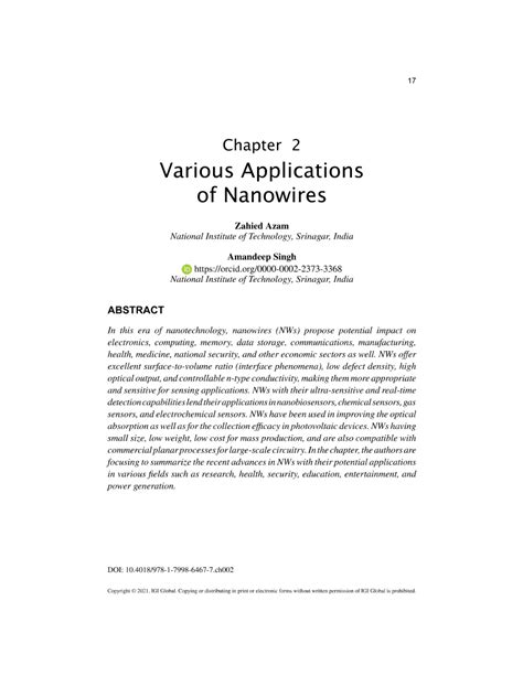 (PDF) Various Applications of Nanowires - ResearchGate - wintechmobiles.com