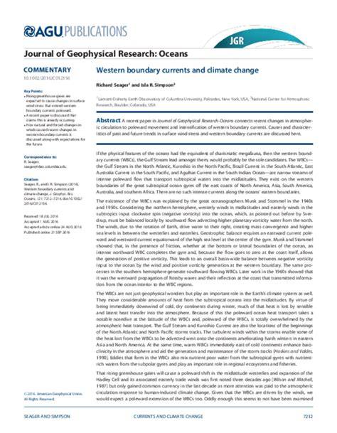 (PDF) Western boundary currents and climate change - raincitystudios.com