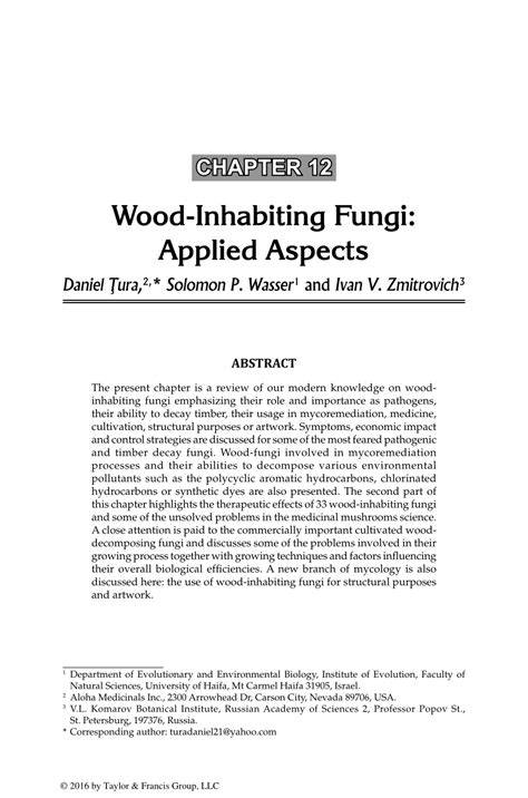 (PDF) Wood-Inhabiting Fungi: Applied Aspects - raincitystudios.com