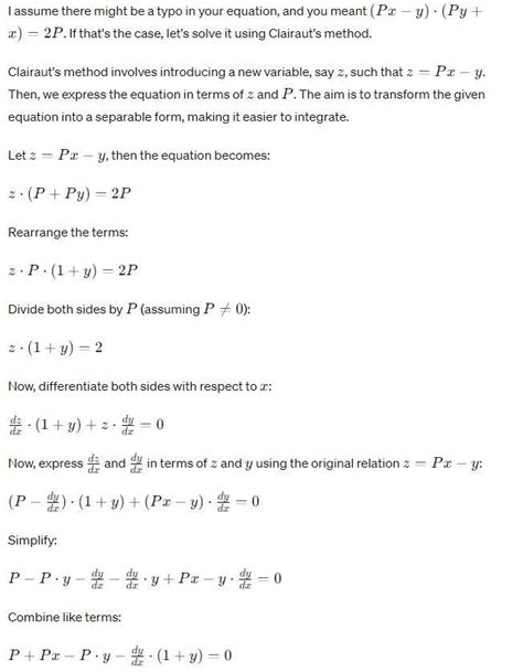 (px-y)(py+x)=2p clairuates equation - Brainly.in