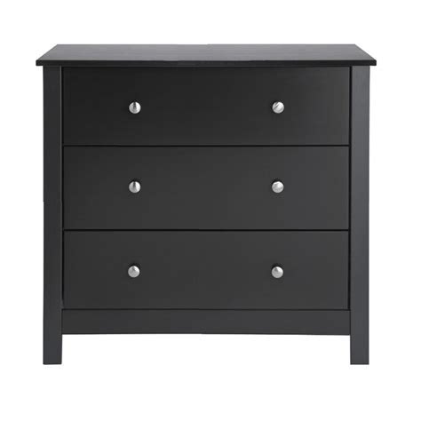 *Florence 3 drawer chest in Black – Homebeez