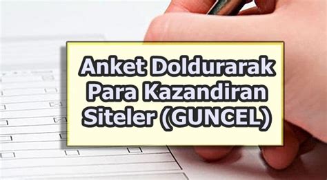 ücretsiz anket doldurarak para kazandıran siteler