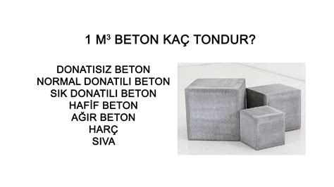 1m3 beton ne kadar