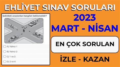 2023 2023 ehliyet sınav soruları