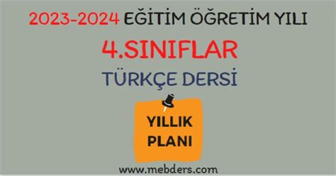 2023-2023 yıllık plan meb