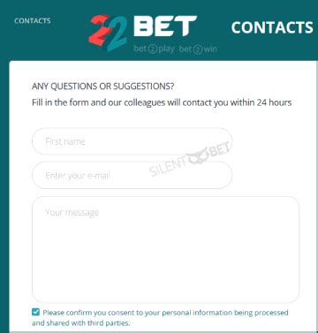 22bet contacts