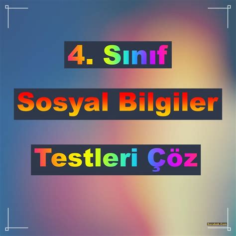 4 sınıf sosyal test çöz