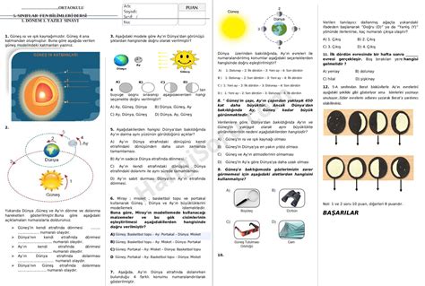 5. sınıf fen bilimleri 1. dönem 1. yazılı 2023