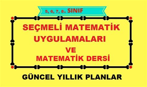 7.sınıf seçmeli matematik yıllık plan