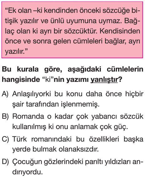 7.sınıf yazım kuralları test