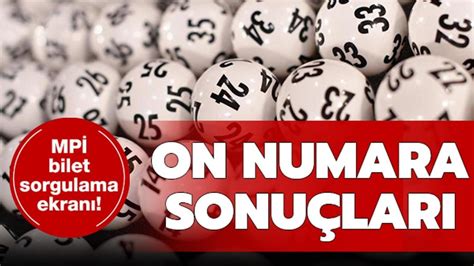 9 ocak on numara sonuçları