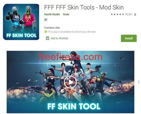 aplicativo de skin do free fire