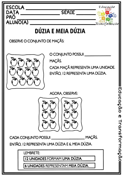 atividades de duzia e meia duzia 2 ano