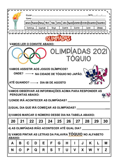 atividades olimpiadas