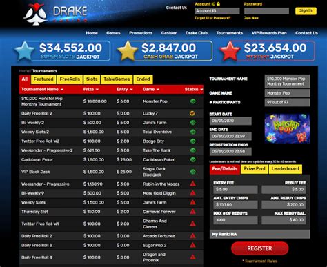 best casino tournament sites