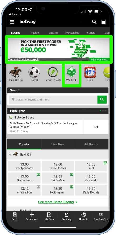 betway 4 to score twitter