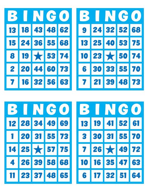 bingo cards 1 50