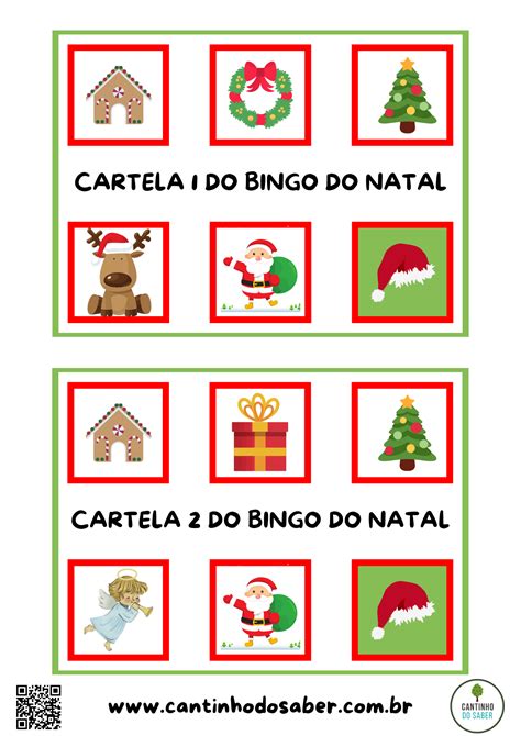 bingo de natal cartelas