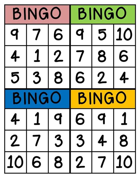 bingo para crianças