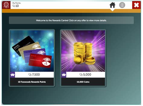 casino rewards redeem points