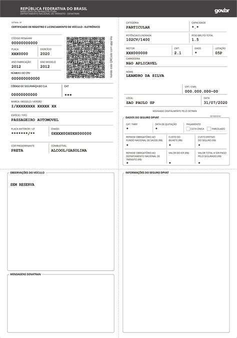 certificado de registro de veículo 2 via taxa pernambuco