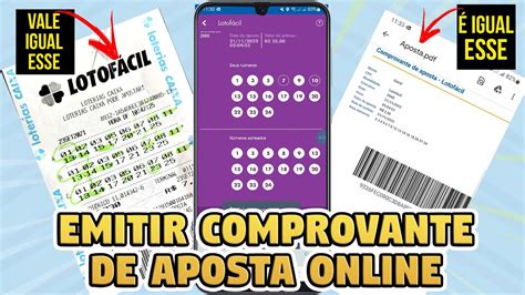 como emitir o comprovante de aposta no site loteria online