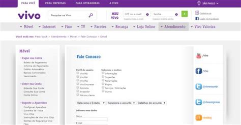 como falar com a vivo por e mail
