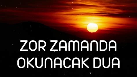 dar zamanda okunacak dua