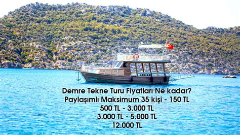 demre tekne turu fiyatları 2023