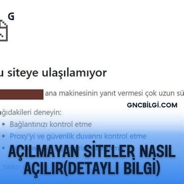 engellenen siteler nasıl açılır