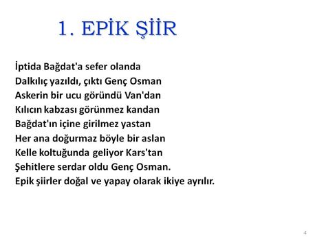 epik şiir