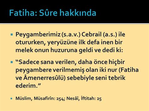 fatiha suresinin fazileti