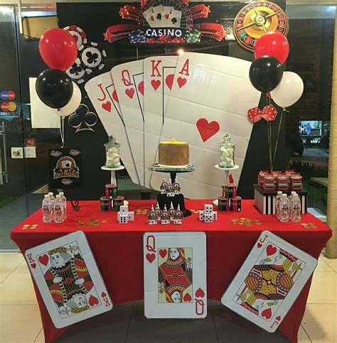 festa de aniversário tema jogos casino mesa