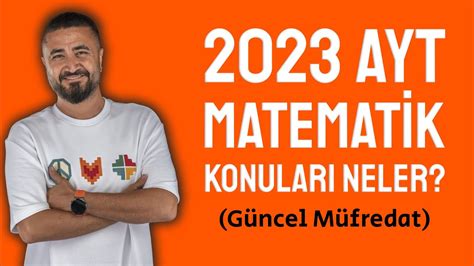 güncel ayt konuları 2023