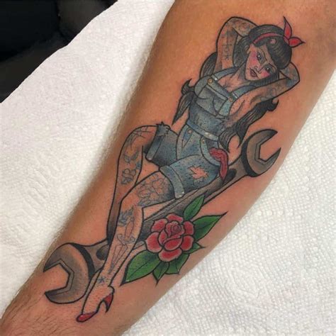 girl pin up tattoo