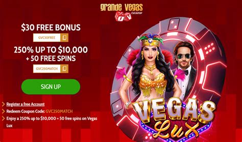 grande vegas casino bonus codes