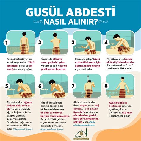 gusül abdesti nasıl alınır diyanet