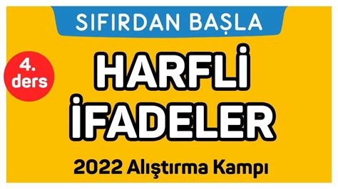 harfli ifadeler