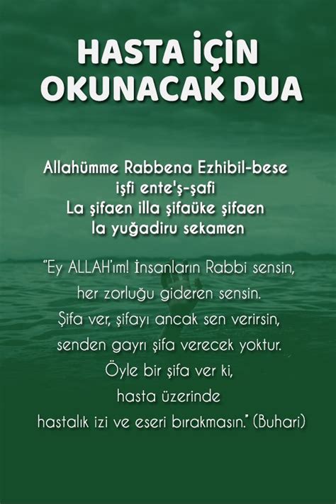 hastalar için okunan dua