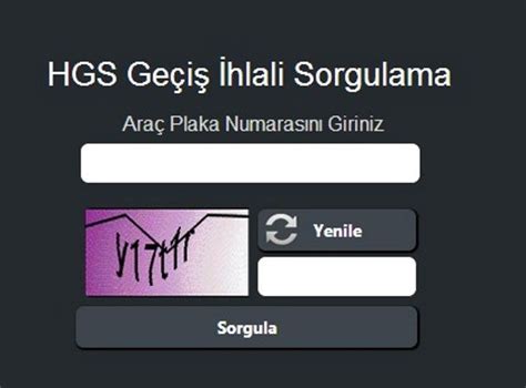 hgs sorgulama borç sorgulama