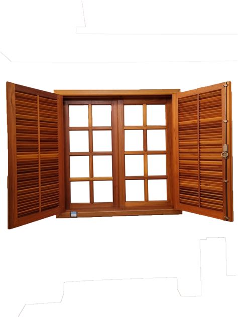 janela de abrir de madeira