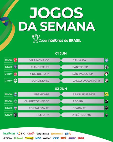 jogos da copa do brasil essa semana