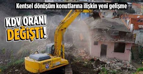 kentsel dönüşüm kdv oranı 2023