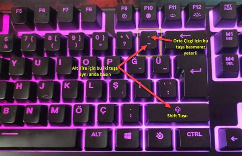 klavye alt çizgi nasıl yapılır